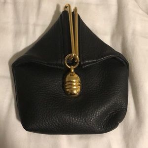 AHZI belt pouch purse bag black gold